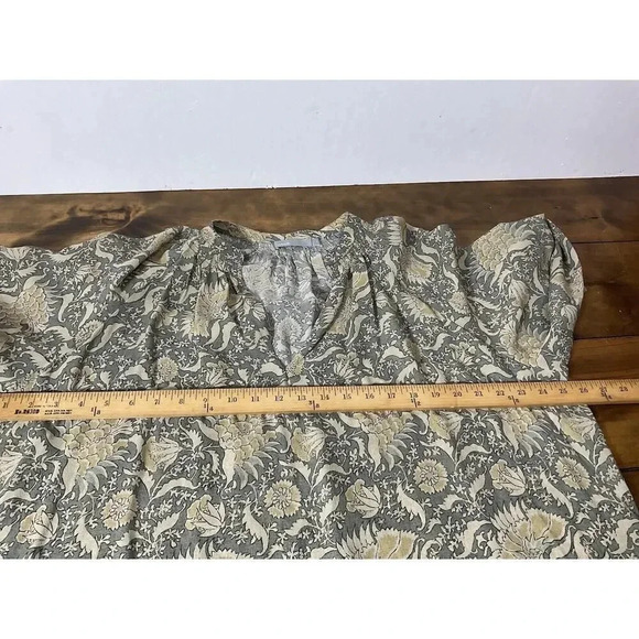 VINCE 100% Silk Blouse Sheer Vintage Botanical Print Size Medium - Picture 8 of 13